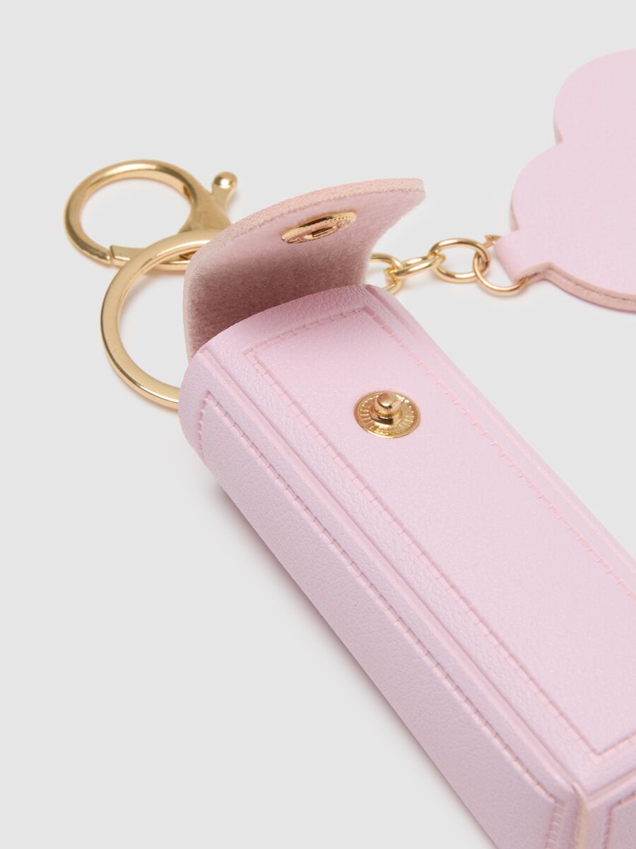 Pink charm mirror + lipstick case_1