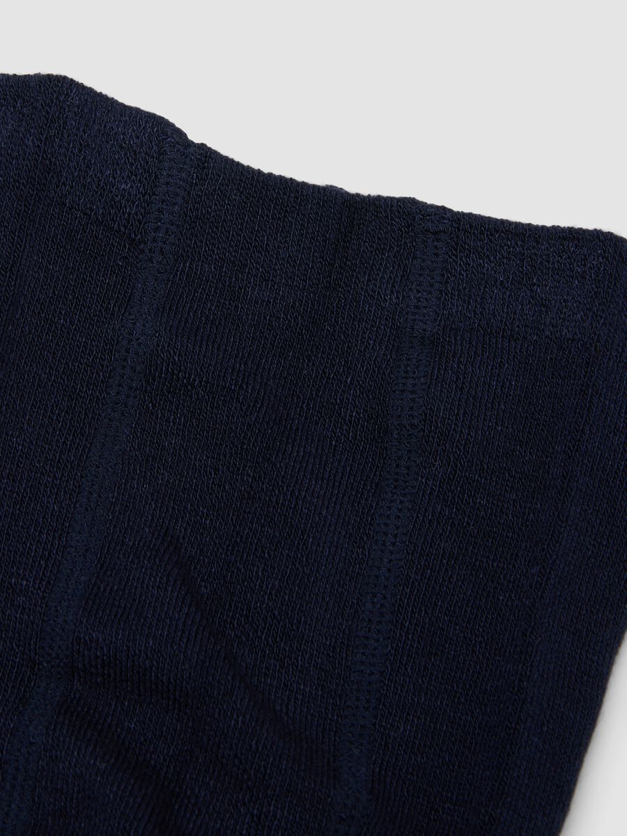 Collant blu in tessuto elasticizzato_1