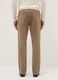 Brown stretch cotton trousers regular fit_2