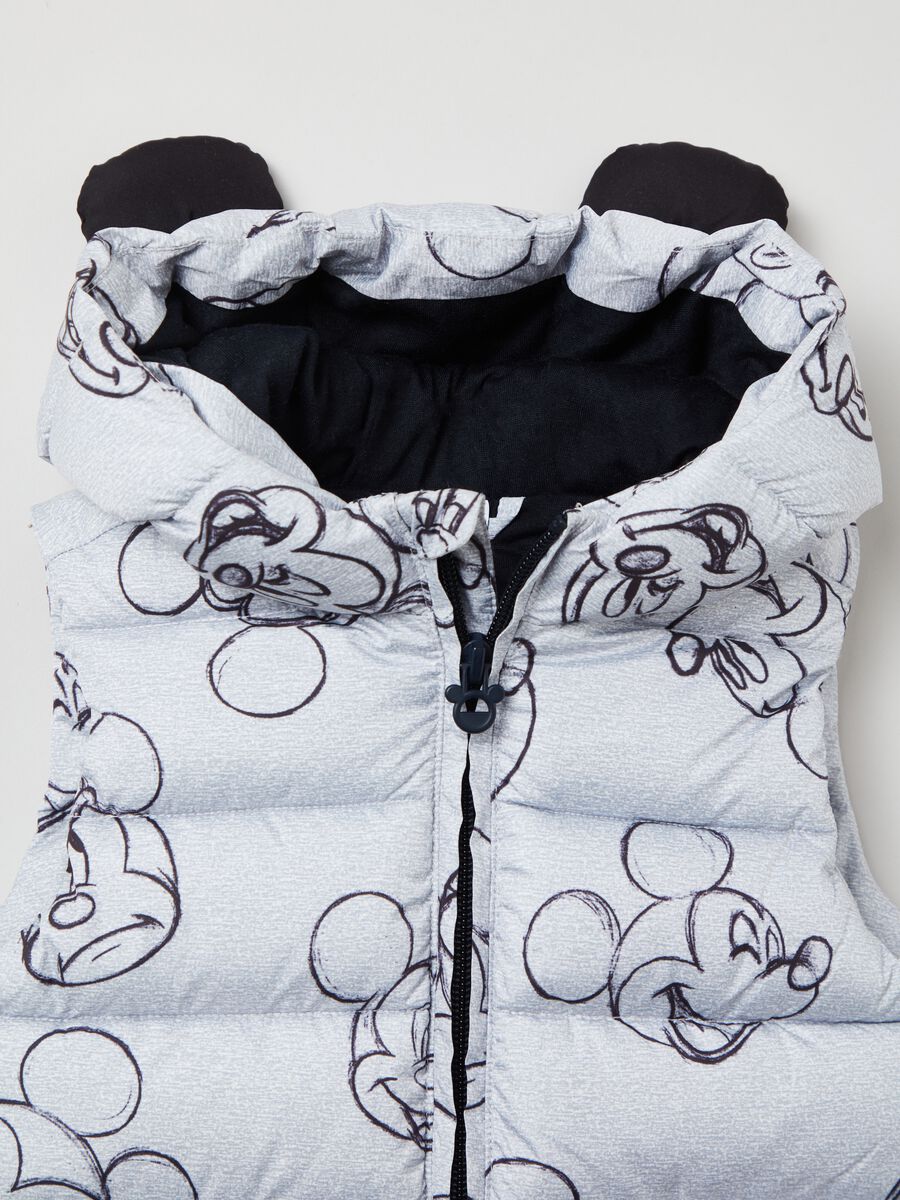 Quilted gilet with Mickey Mouse print_2