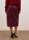 Red midi skirt in pure viscose with embossed print_3