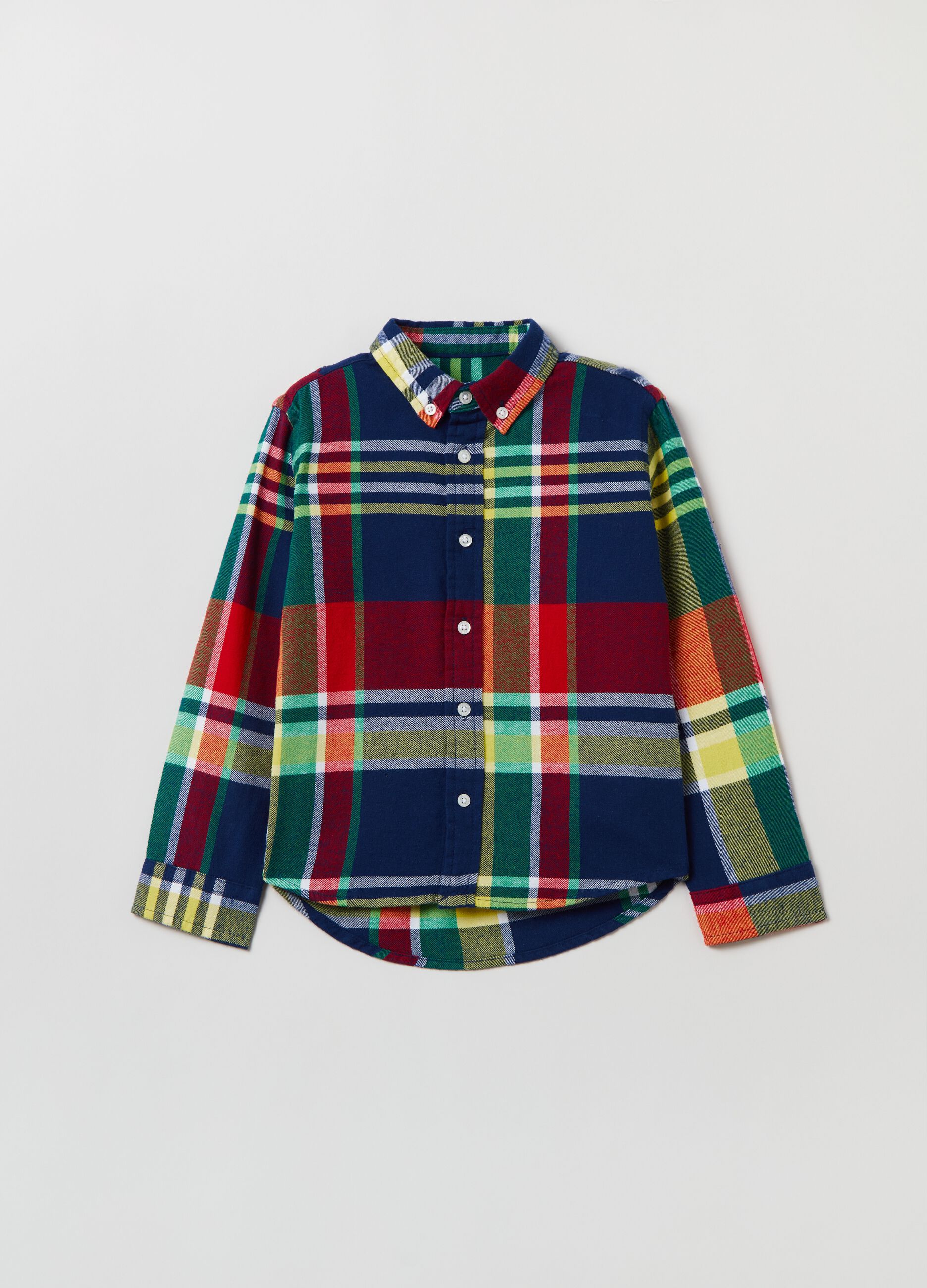 Cotton shirt with check pattern_0