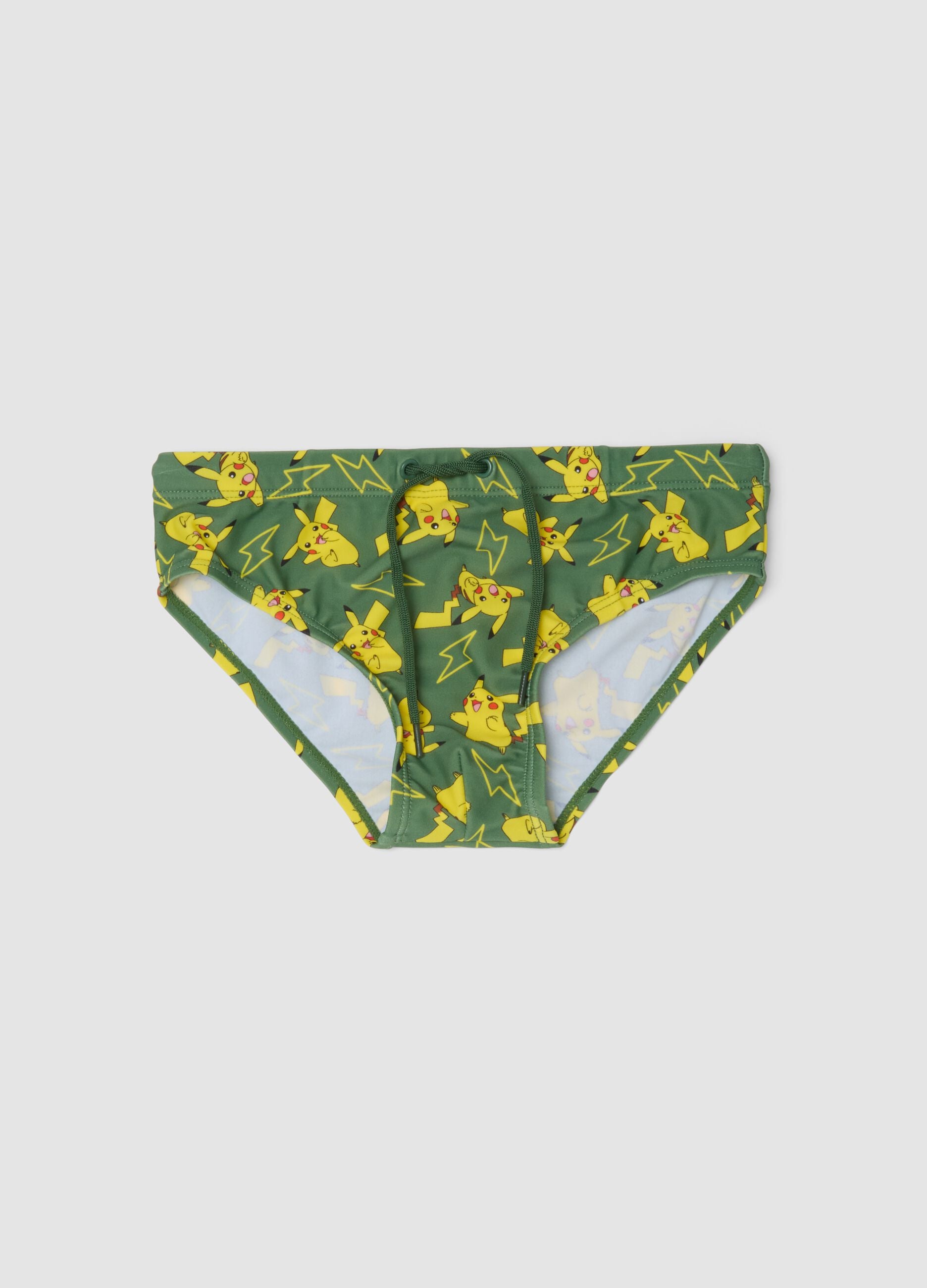 Slip mare verde in tessuto elasticizzato per bambino