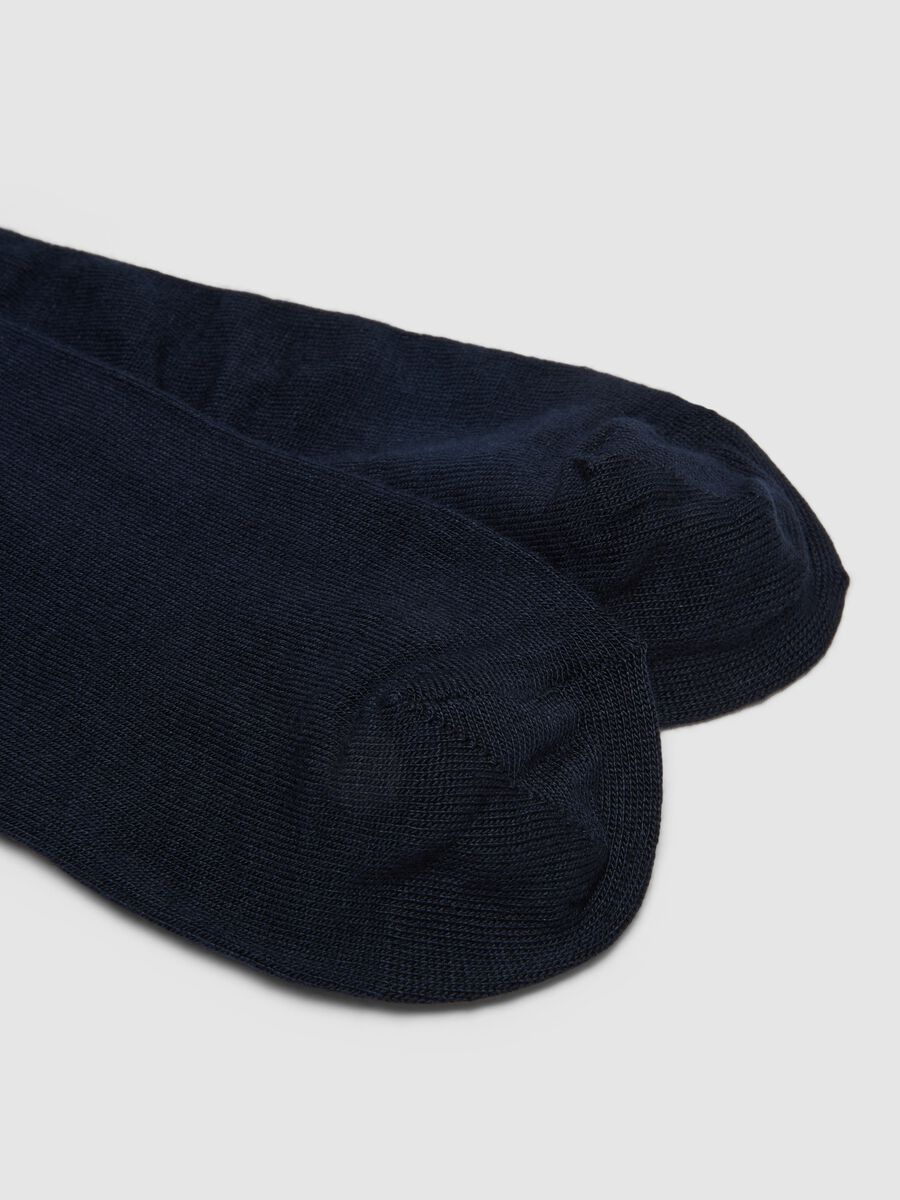 Bipack calze lunghe in misto bamboo blu elasticizzate_2
