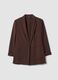 Brown regular-fit blazer with classic lapel_4