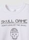 T-shirt blanc gar&ccedil;on en pur coton bio &agrave; col rond avec imprim&eacute; t&ecirc;te de mort_4