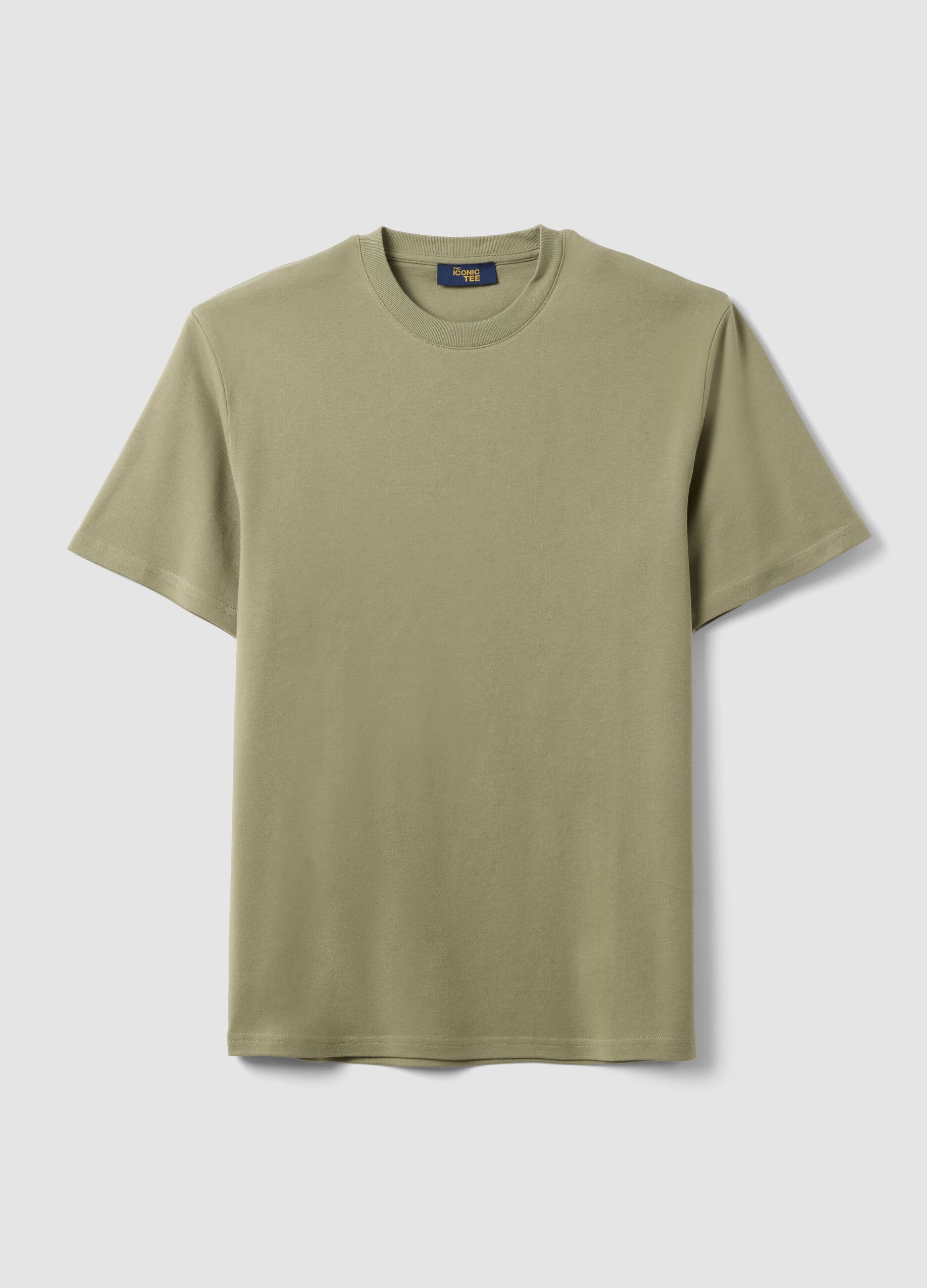 The Iconic Tee Green T-shirt in Pure Cotton Relaxed Fit