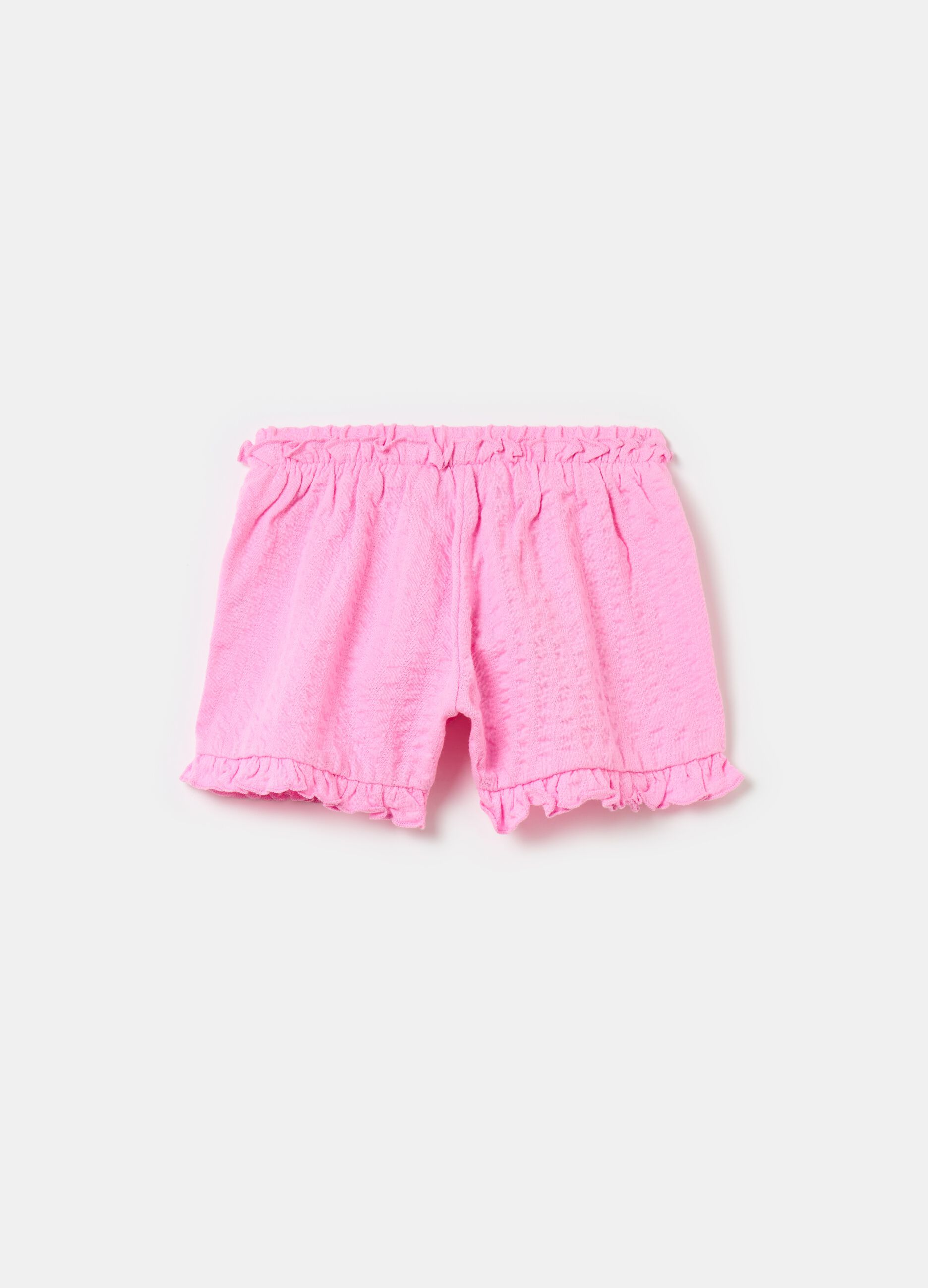 Jacquard shorts with frills