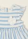 Sky blue striped pure cotton dress_1
