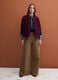 Burgundy red crew-neck sherpa gilet, regular fit_2