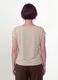 T-shirt beige en pure viscose &agrave; col V, coupe regular_2