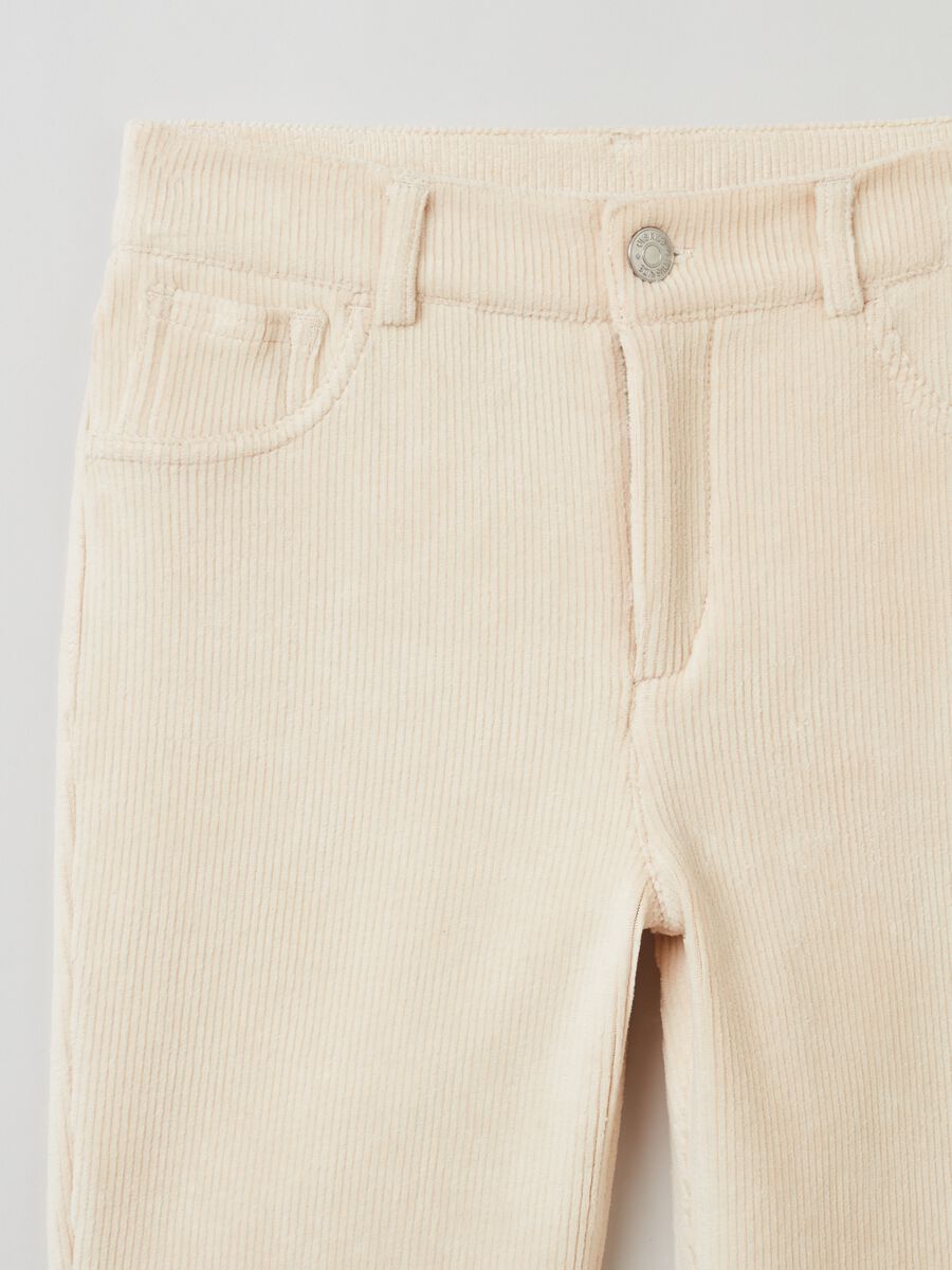 Flare-fit trousers in stretch corduroy_2