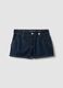 Blue denim shorts in pure cotton_0