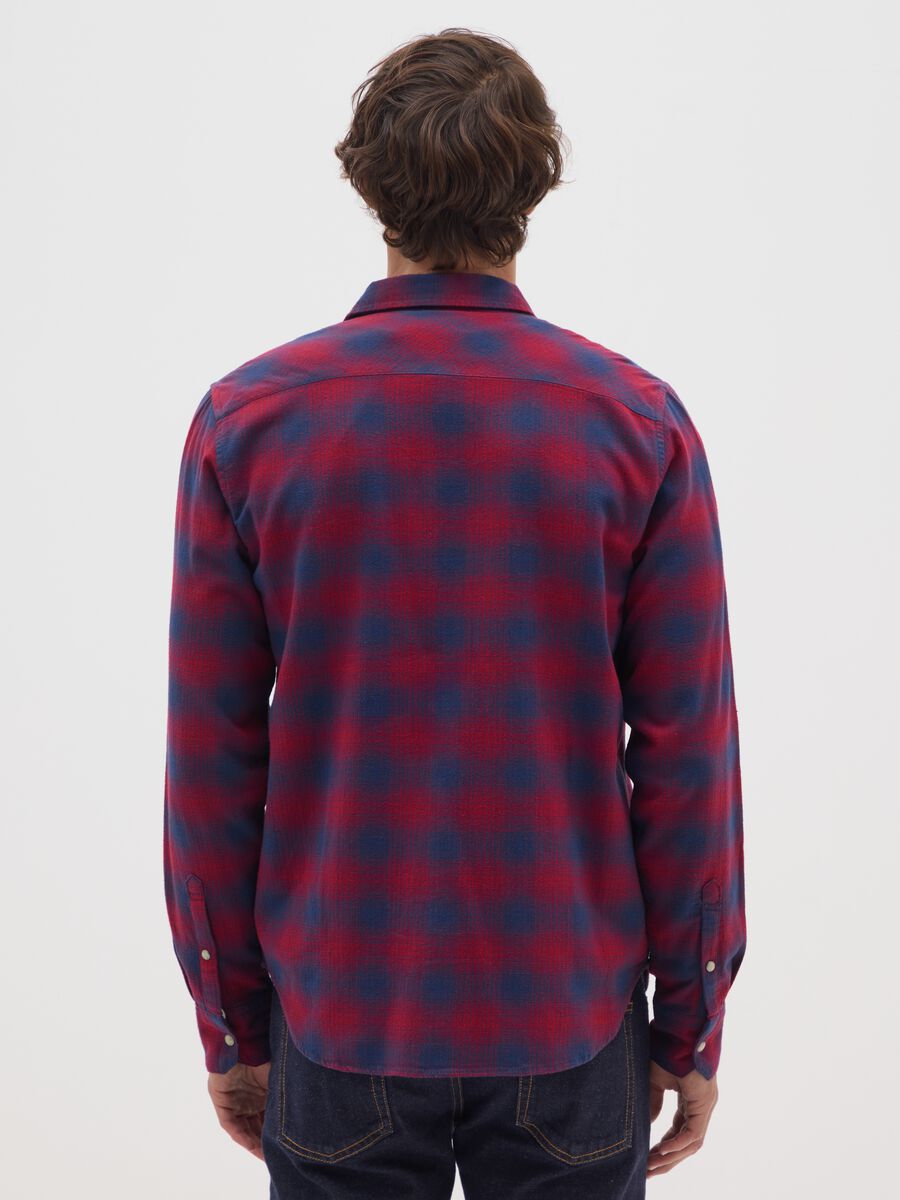Multicolour pure cotton flannel shirt regular fit_2