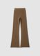 Braune Flare-Fit-Leggings aus elastischem Viskose-Jersey_7