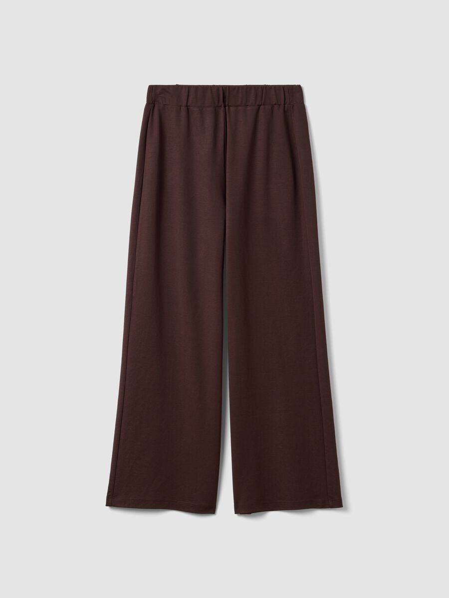 Braune Culotte-Hose aus Viskosemix_4