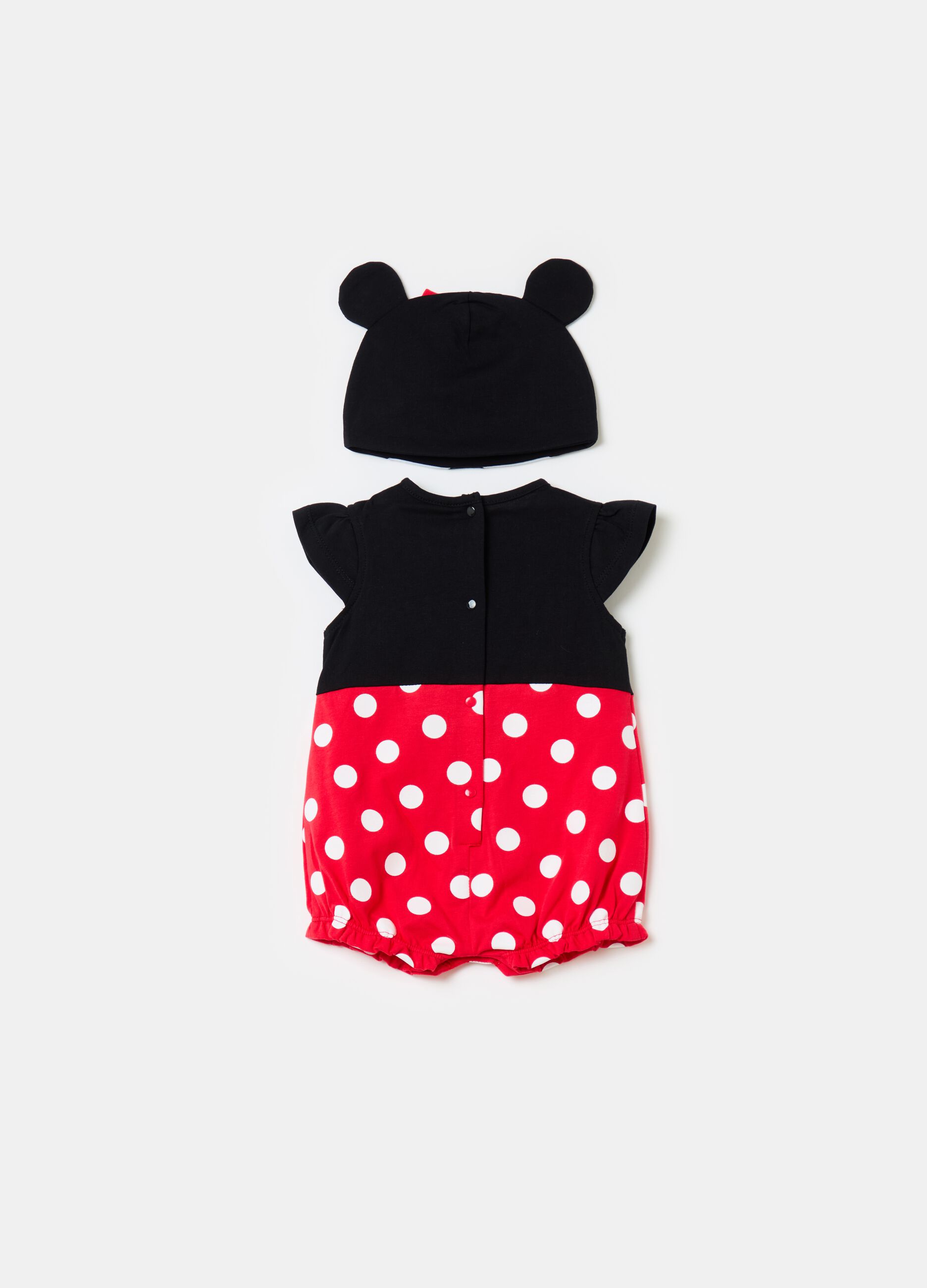 Minnie Mouse bodysuit and hat set