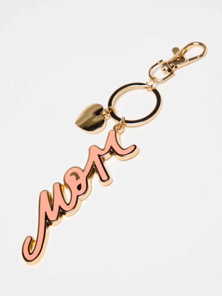 Keyring with enamel lettering and heart_1