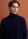 Navy blue pure lambswool roll-neck jumper_2