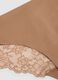 Beige regular fit briefs with lace details_5