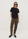 Baggy-Fit-Jeans aus braunem Denim aus reiner Baumwolle mit Paperbag-Bund_0