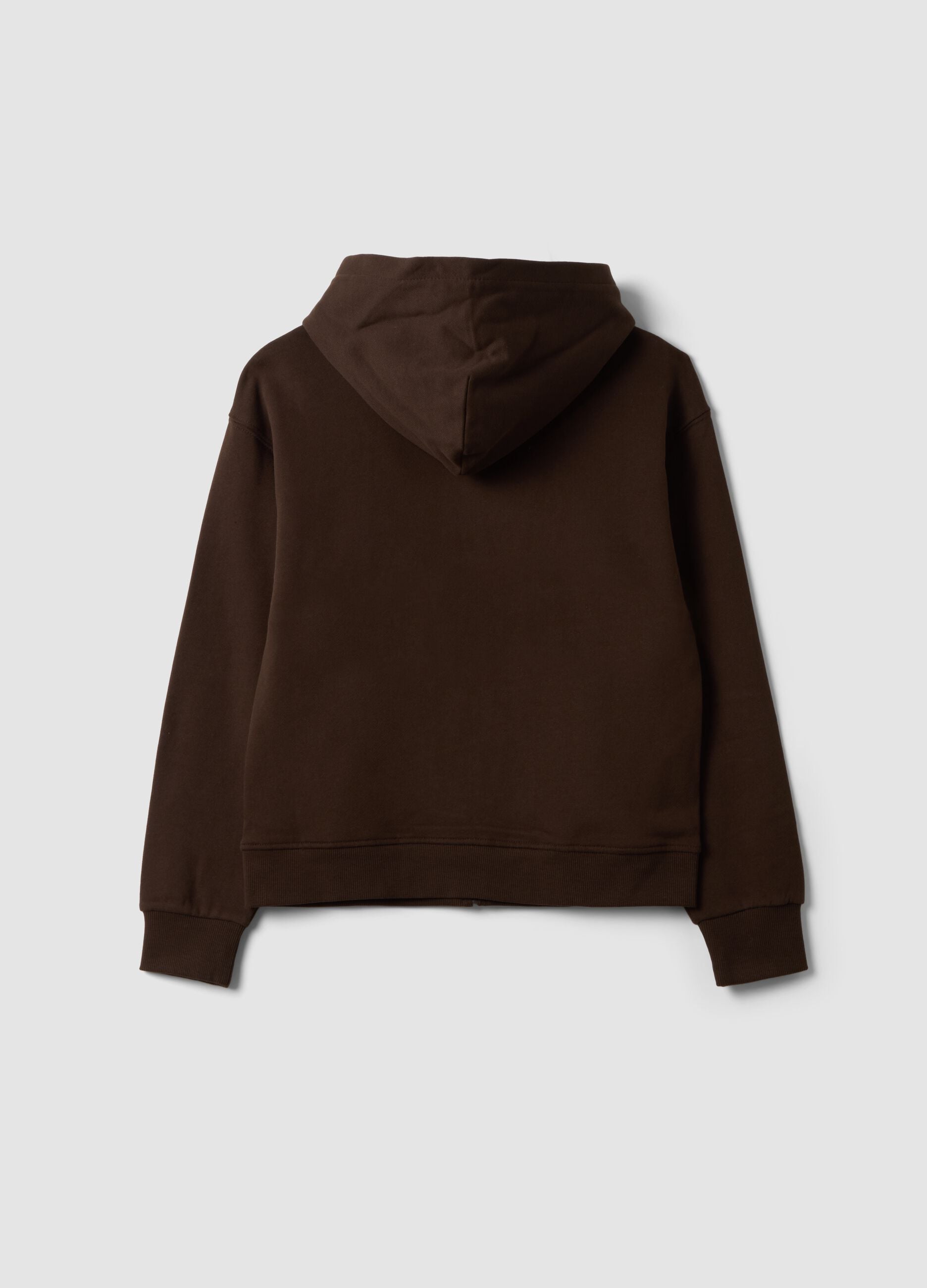 Brauner Hoodie aus reiner Bio-Baumwolle im Relaxed Fit