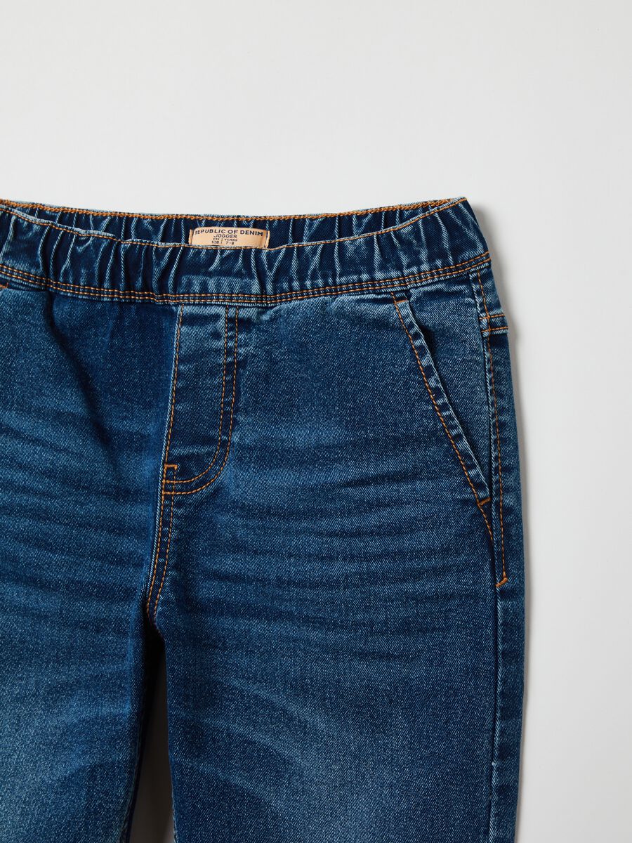 Joggers pull on in denim _2