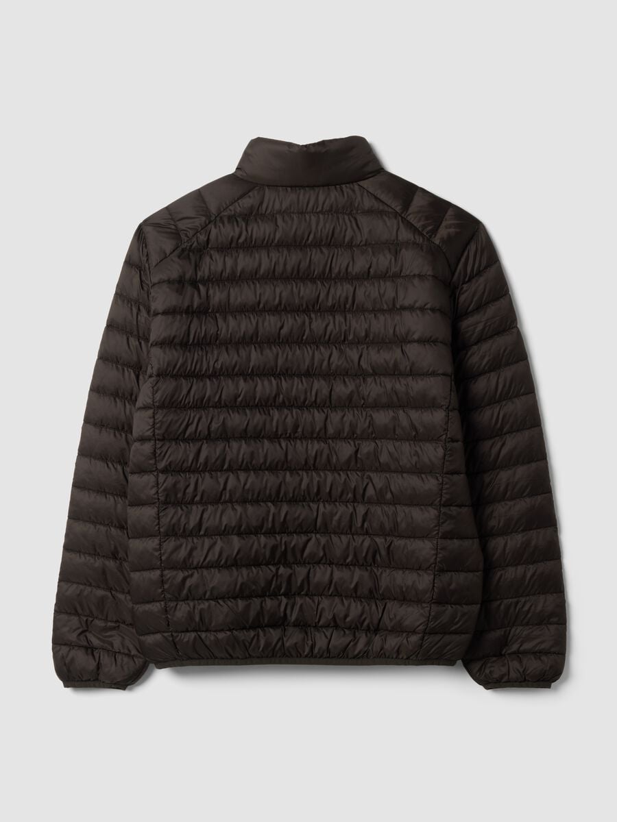 Men&rsquo;s brown ultralight padded jacket, regular fit, zip-up_2