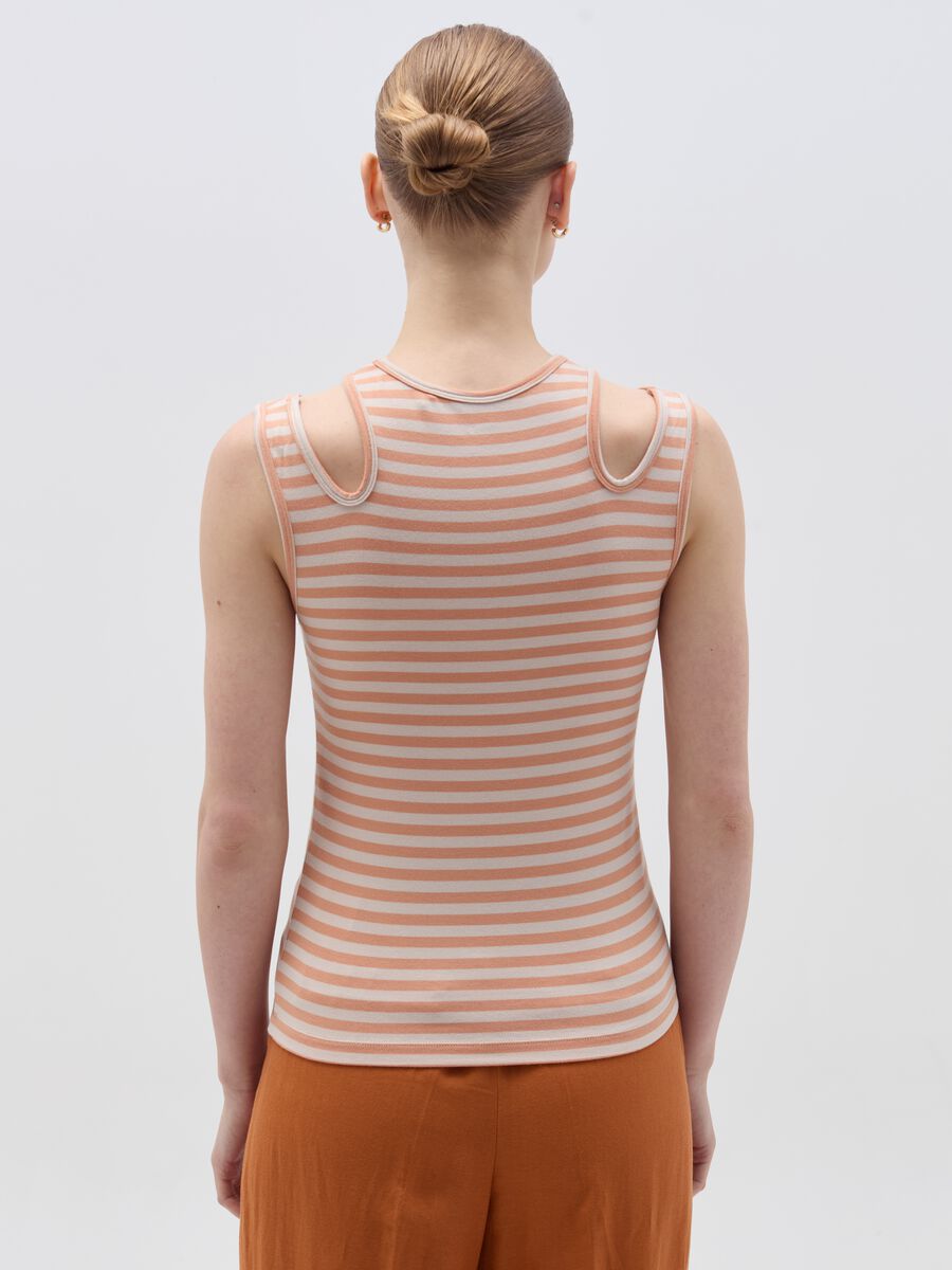 Striped tank top with cut-out details_2