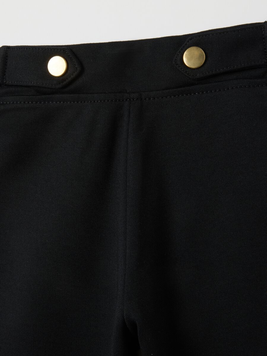 Leggings acampanados negros para niña_2