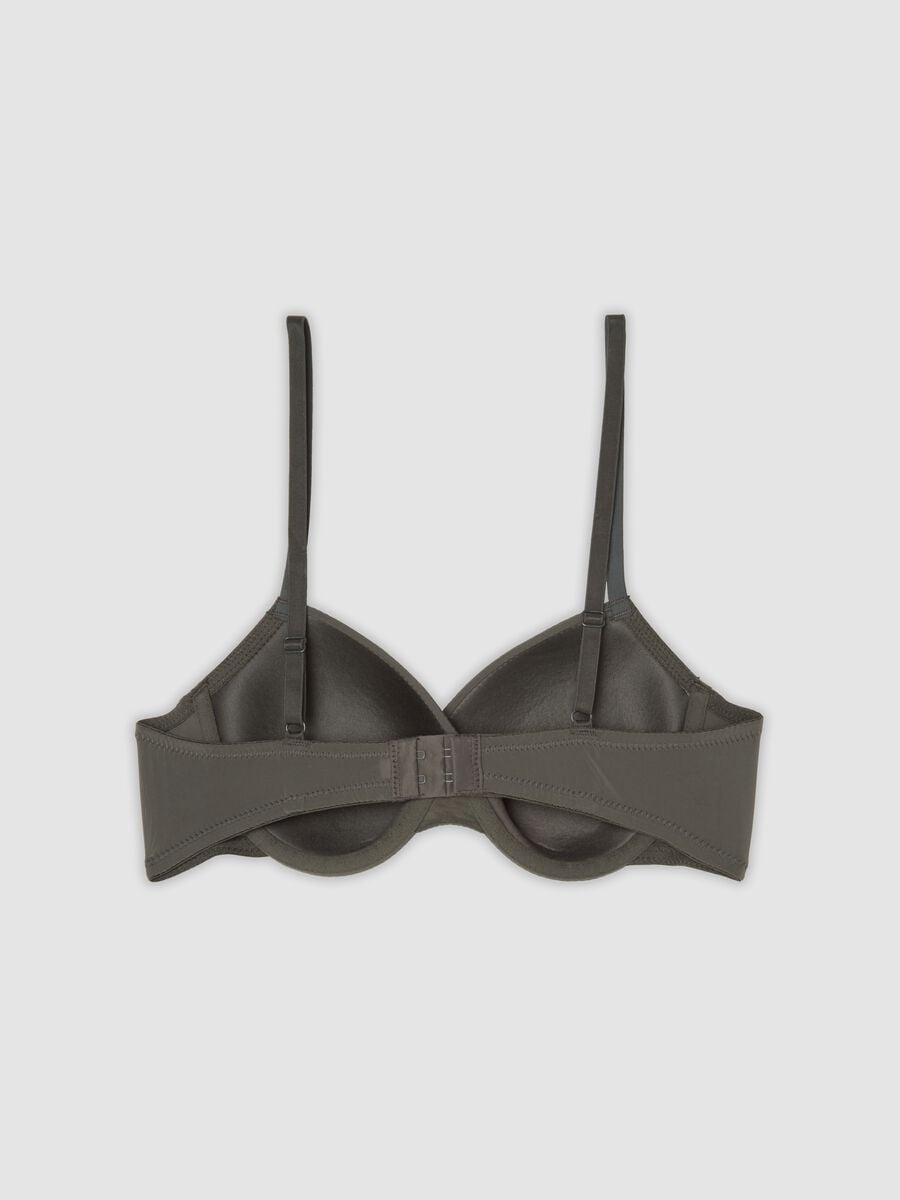 Grey padded stretch-fabric bra_2