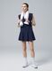 ALTAVIA COURT blue sports skirt in stretch technical fabric with integrated shorts_0