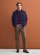 Brown regular-fit stretch cotton twill chino trousers_0