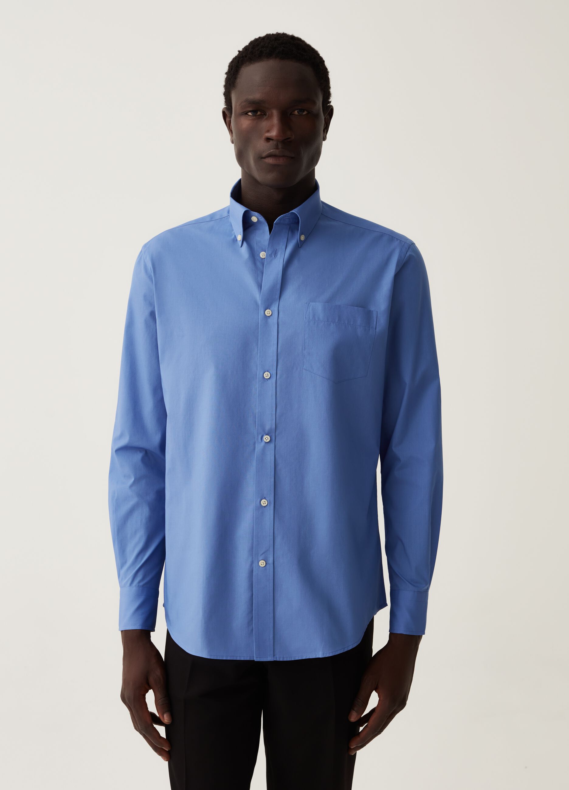 Regular-fit button-down shirt with pocket_1