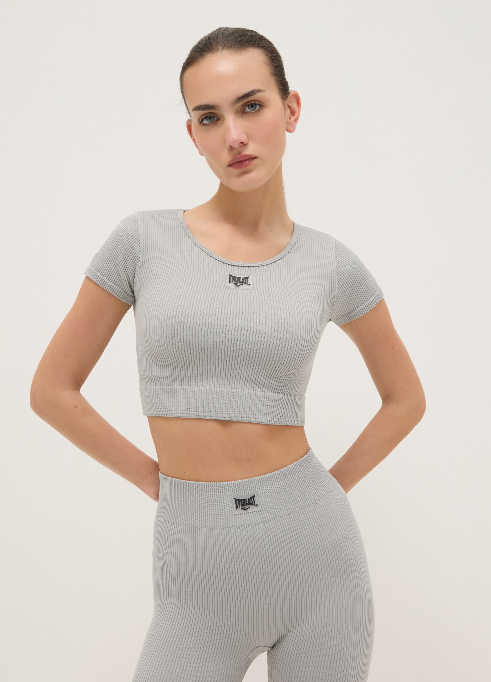 Grey Boxy Fit Short Sleeve Sport T-shirt