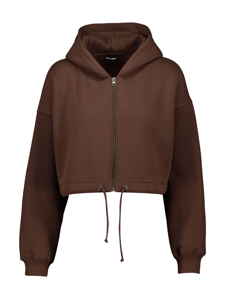 Cropped full-zip sweatshirt with hood_3