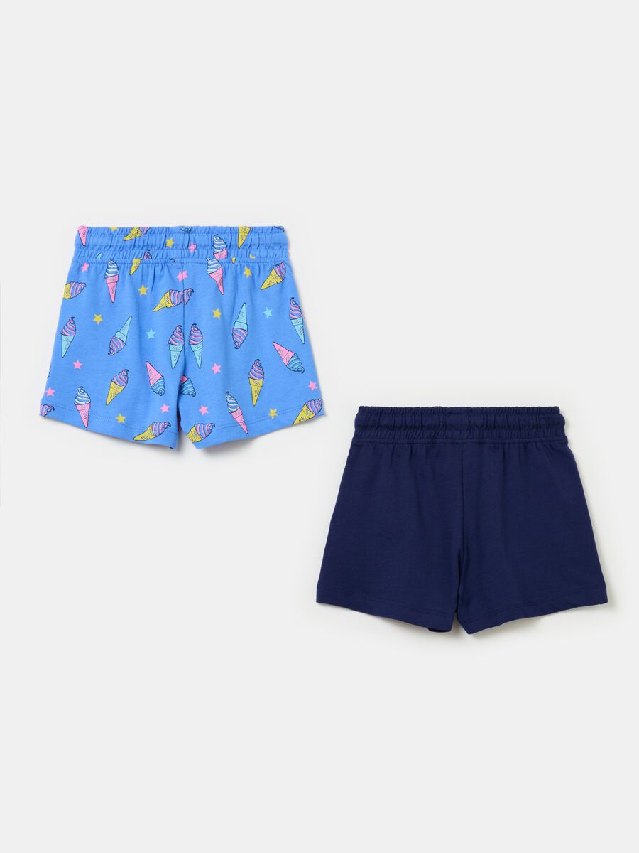 Two-pack cotton shorts with drawstring_1