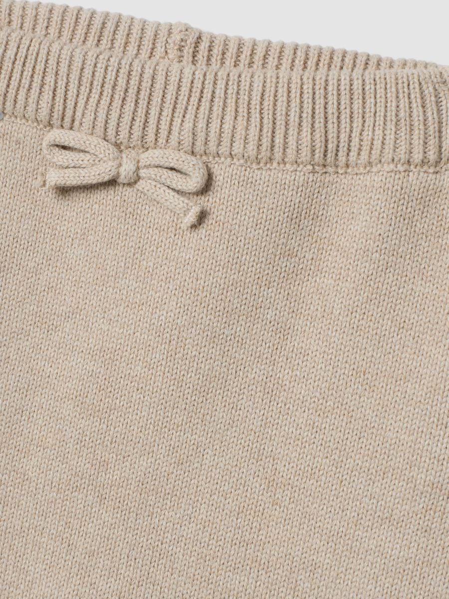 Completo beige in puro cotone organico a maglia_2