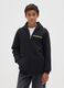 Children's black regular fit cotton blend sweatshirt_0