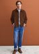 Brown ribbed pure cotton shacket with buttons_2