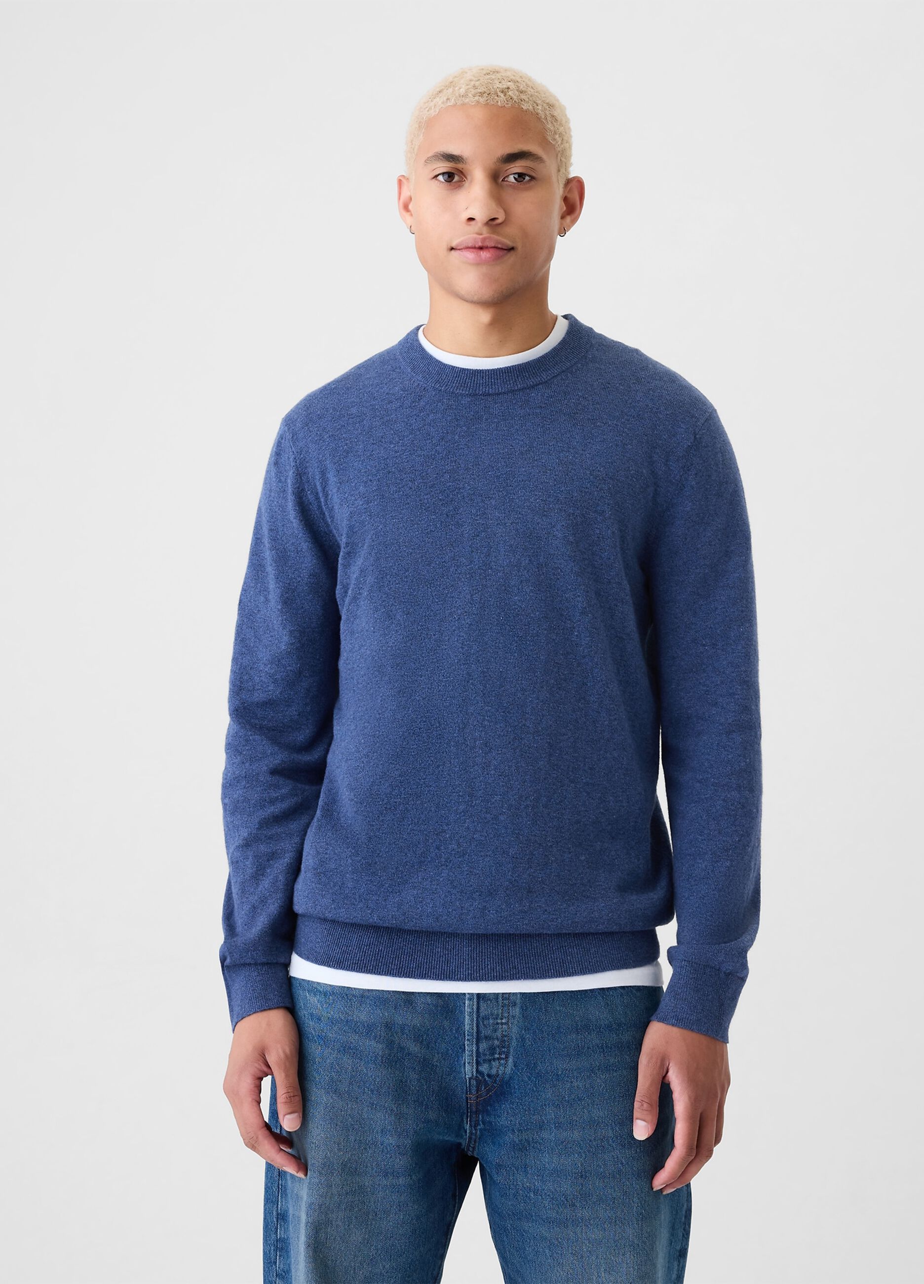 M&eacute;lange pullover with round neck