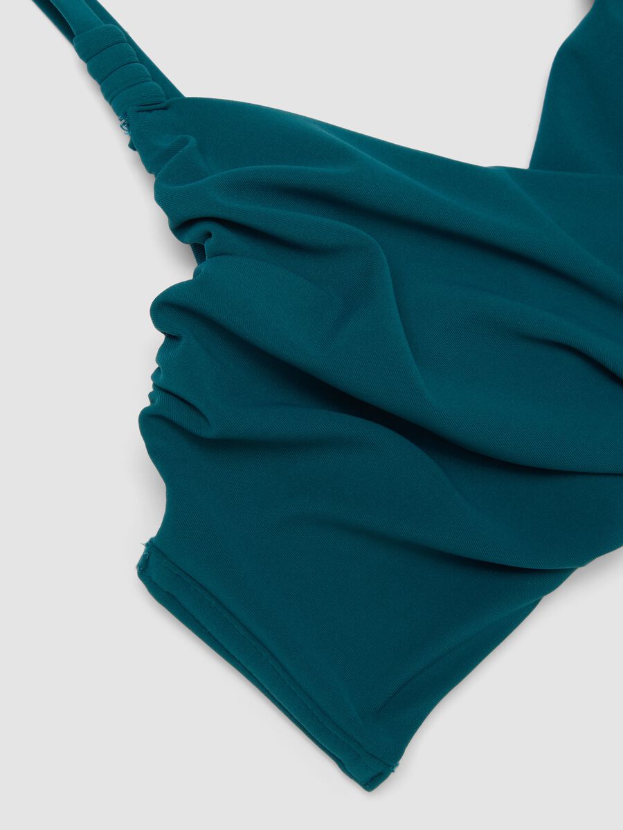 Green shaping bikini top in stretch fabric_5