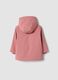 Giacca imbottita rosa con cappuccio e zip idrorepellente_1