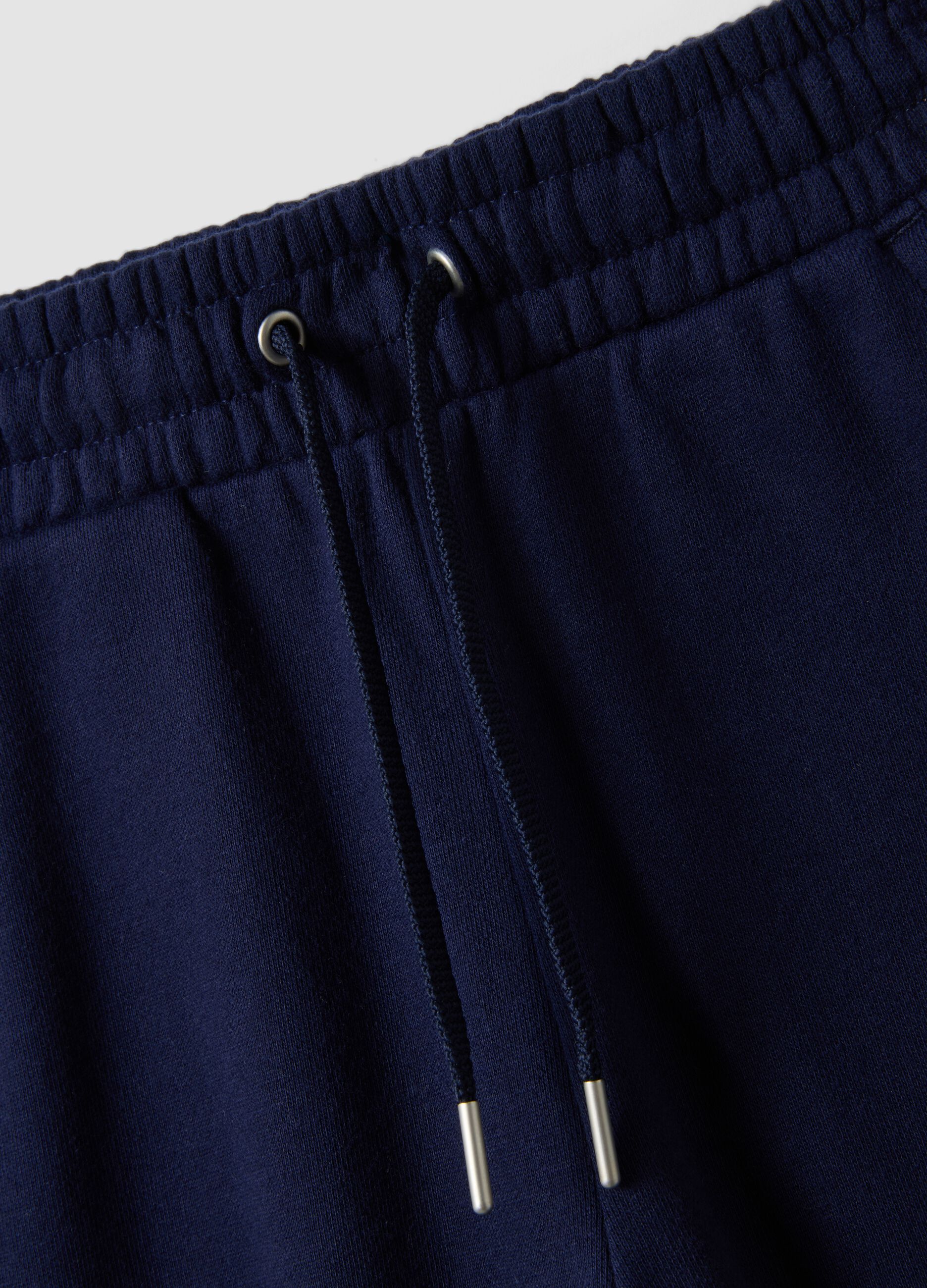 Blue organic cotton joggers, regular fit, for girls