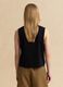 Black cotton-blend tank top_3