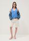 Blaues gestreiftes Tanktop aus elastischer Viskose_1