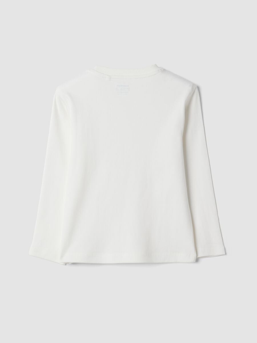 T-shirt bianca girocollo in puro cotone organico_1