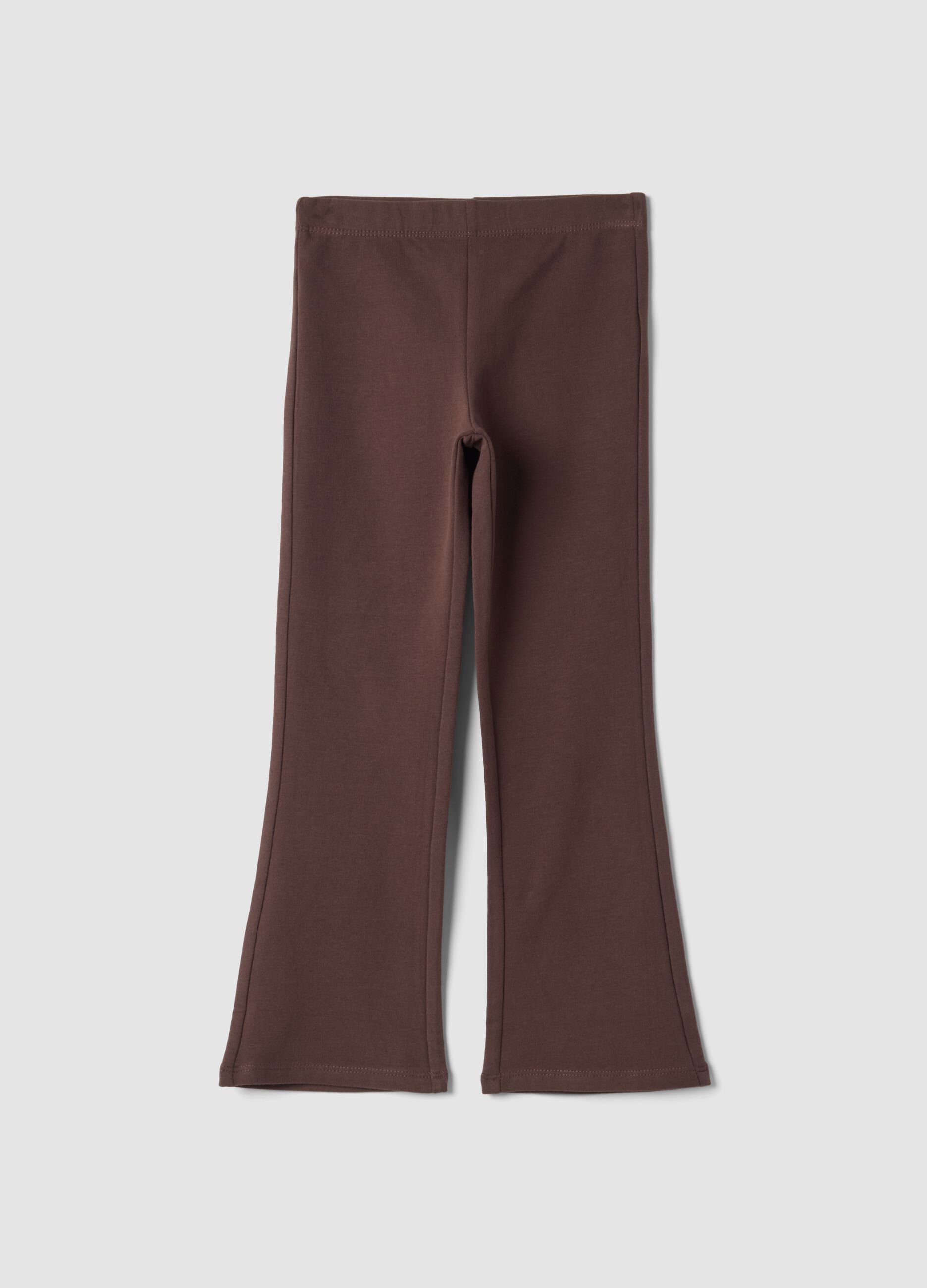 Braune Skinny-Leggings aus elastischer Bio-Baumwolle