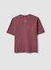 T-shirt rossa in puro cotone a maniche corte per ragazzo over fit_1