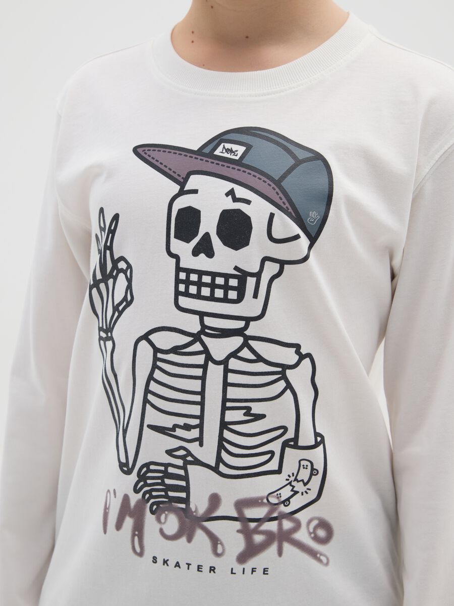 White pure cotton boys' T-shirt regular fit_2